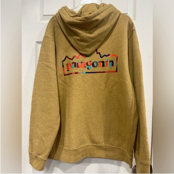 Patagonia Men's L Large Unity Fitz Uprisal Hoodie Pufferfish Gold Yellow NWT - Picture 3 of 13